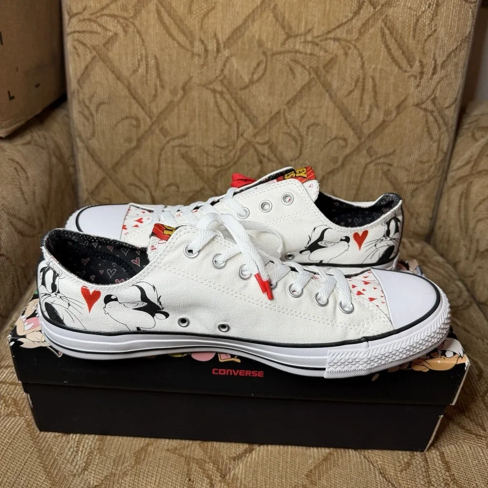 Converse Chuck Taylor‎ All Star Looney Tunes Pepe Le Pew Sneaker White Men 11.5 - Picture 2 of 8